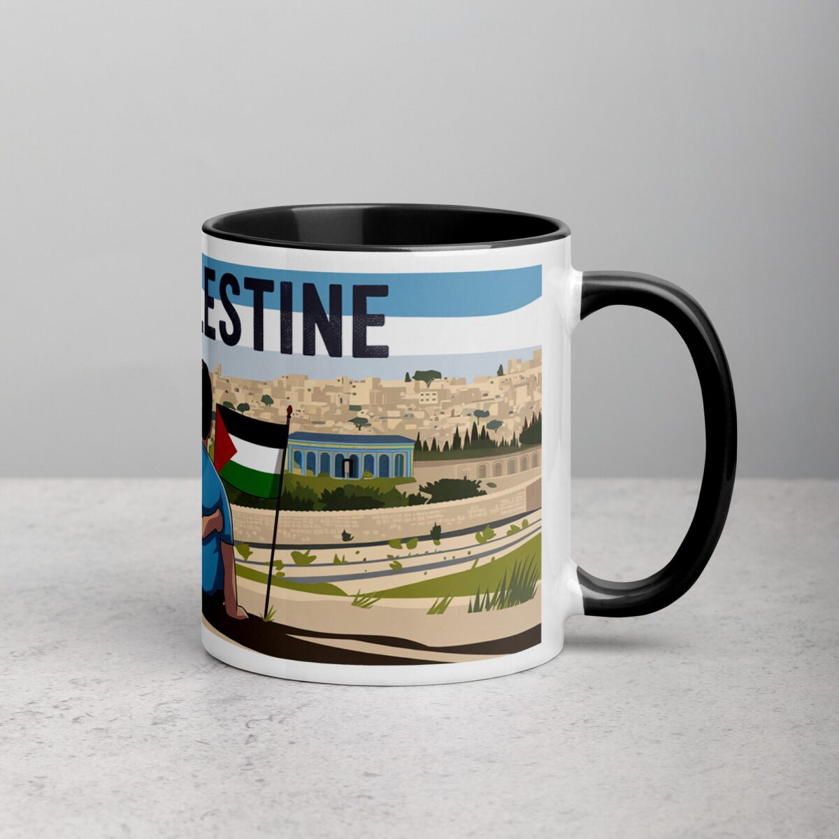 Free Palestine Siblings Hug Mug - Image 3