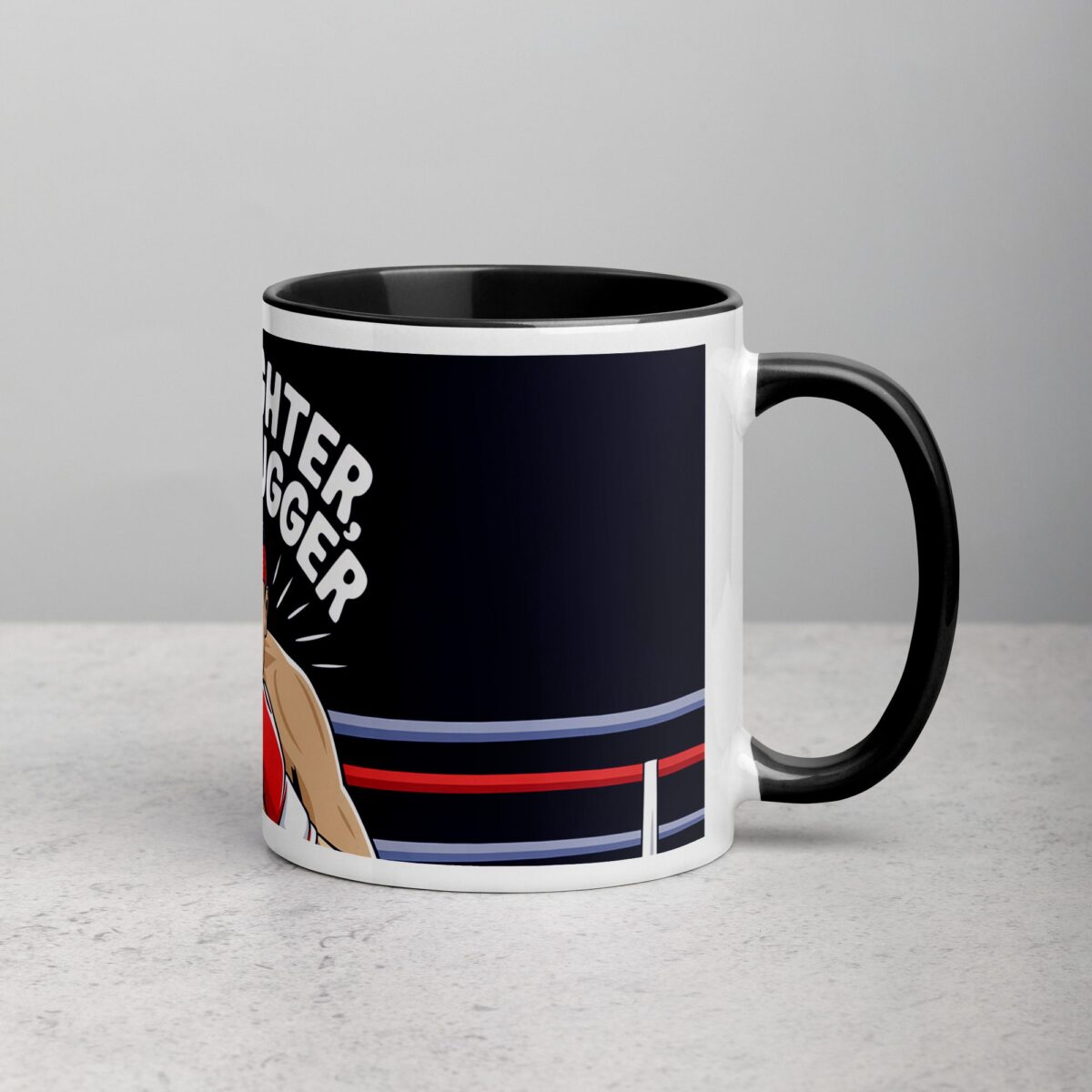 I’m a Fighter, Not a Hugger Boxing Mug - Image 3