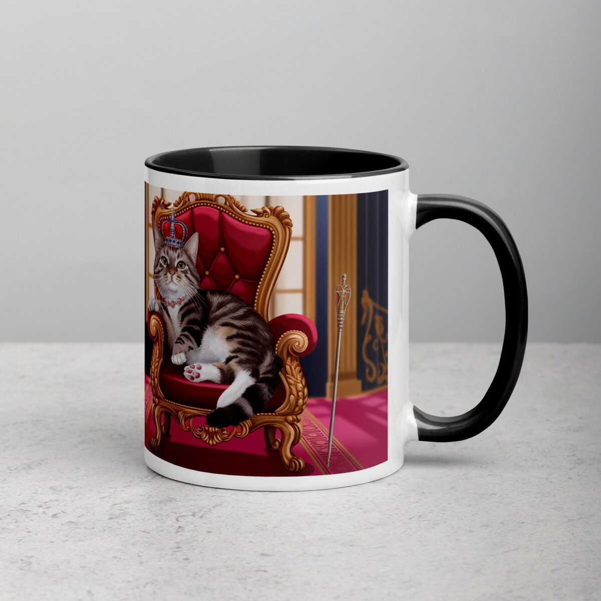 I Work Hard So My Cat Can Live Like Royalty Mug - Image 3