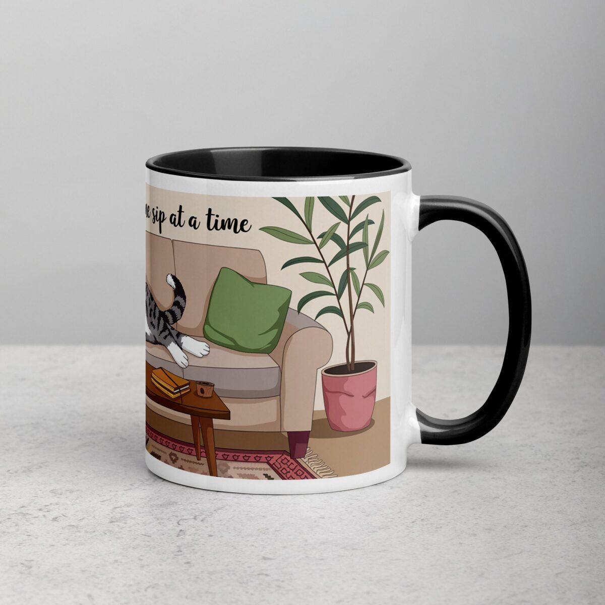 Feline Fine, One Sip at a Time Cat Mug - Image 3