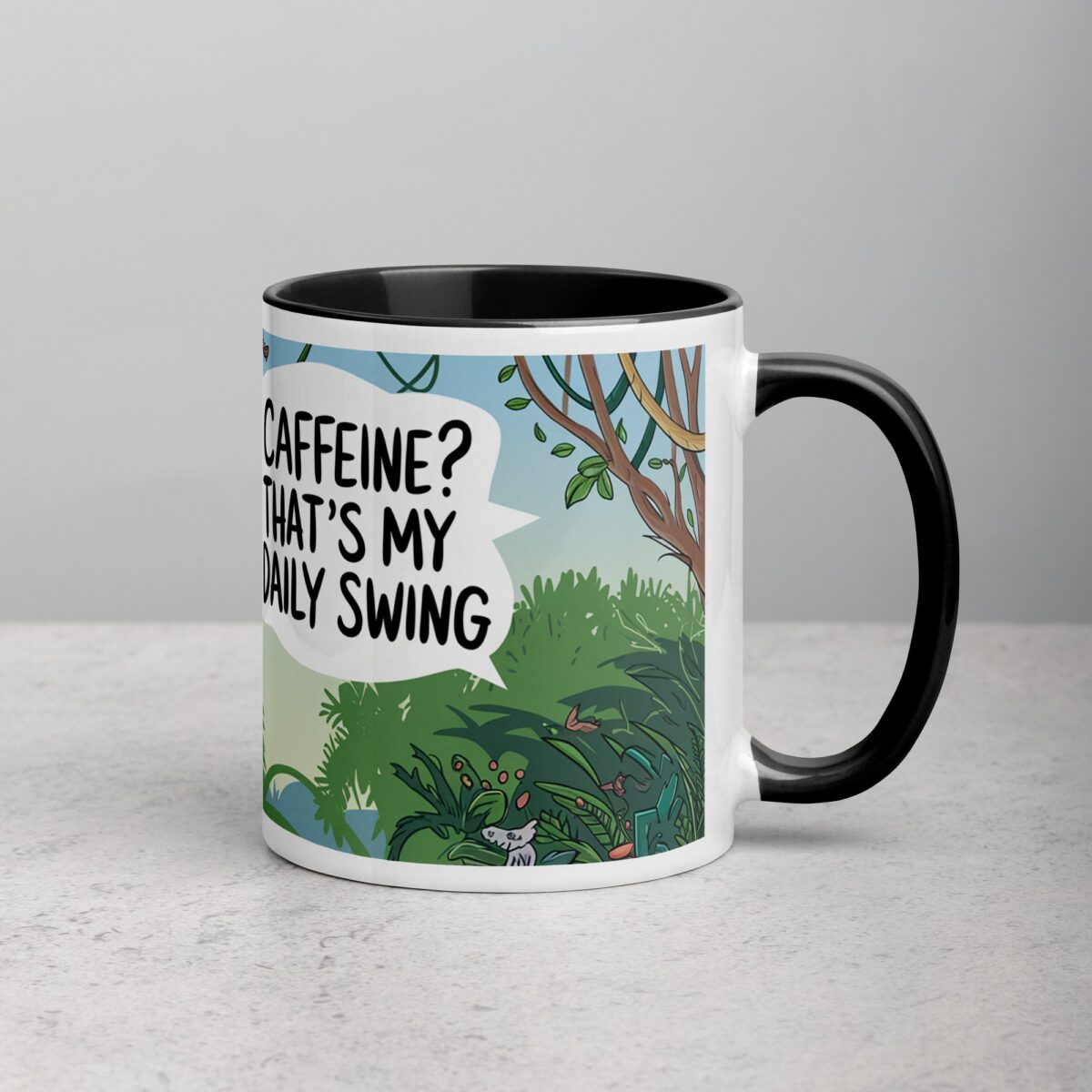 Caffeine? That’s My Daily Swing Monkey Mug - Image 3