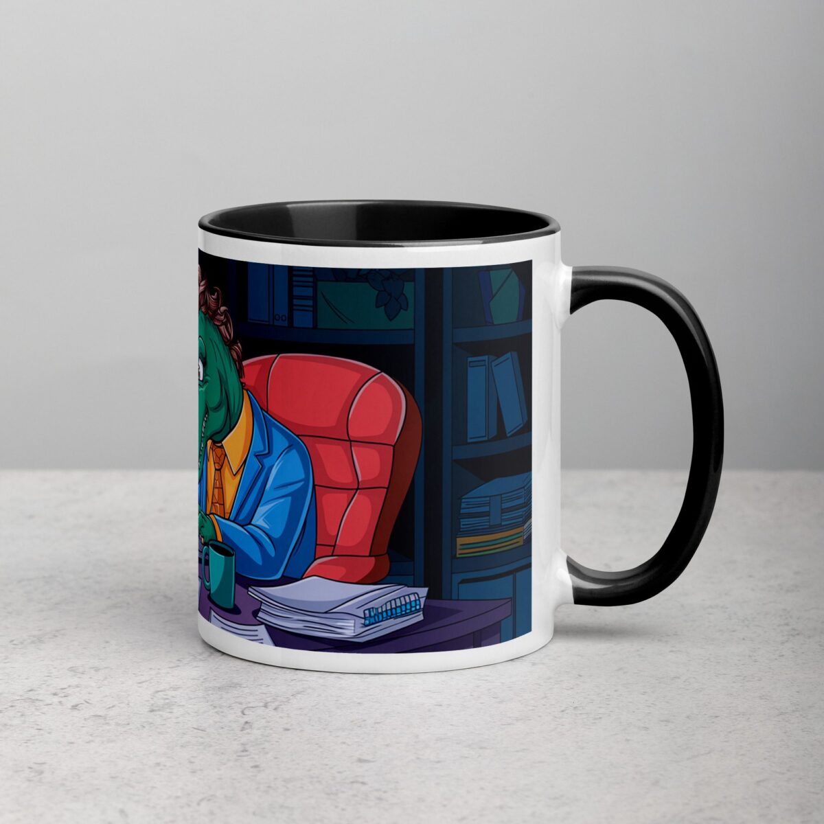 Dinos Before Deadlines Coffee Mug - Image 3