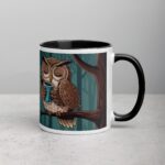 Feathers Fluffed, Coffee Cup Clutched Owl Mug - Image 3