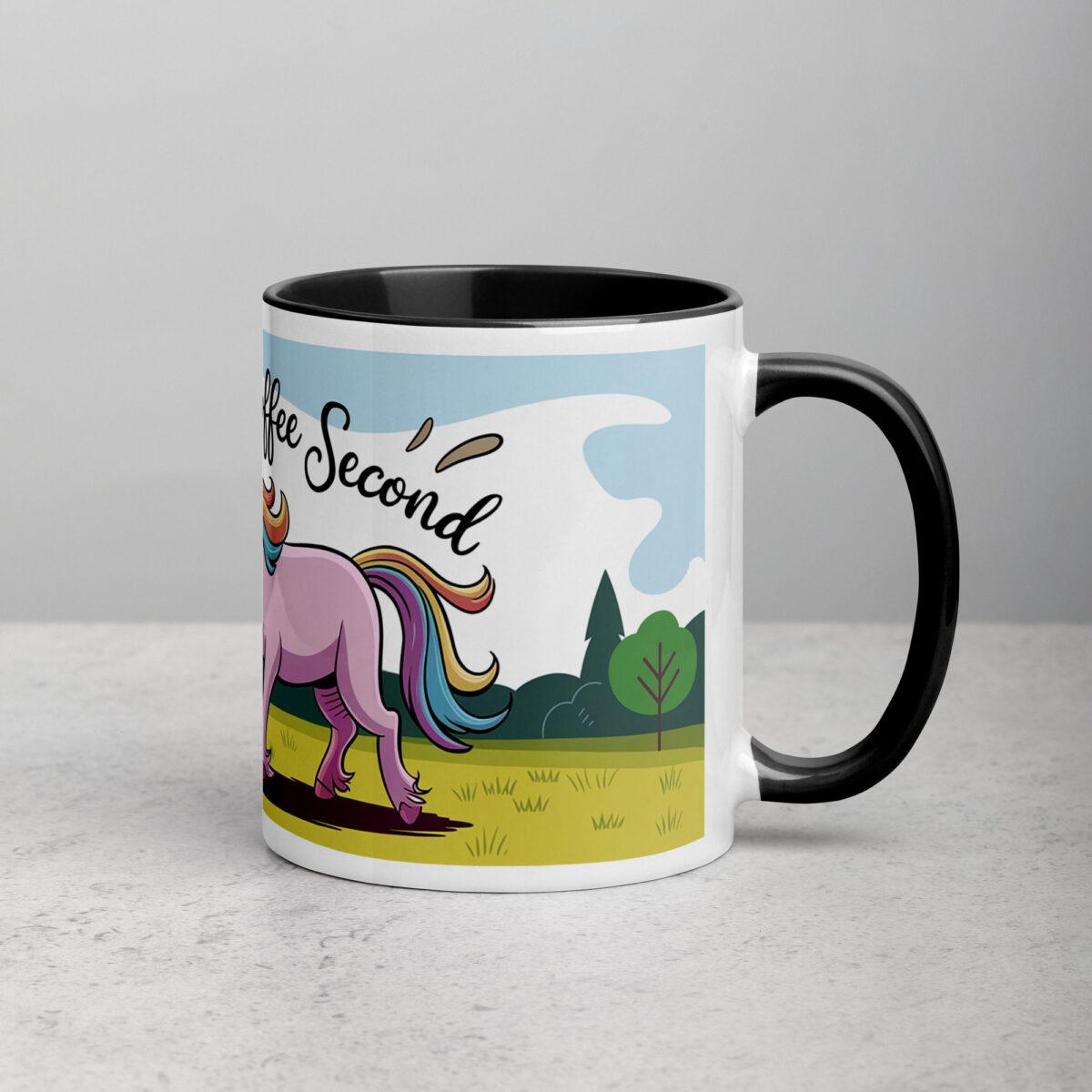 Horn First, Coffee Second Unicorn Mug - Image 3