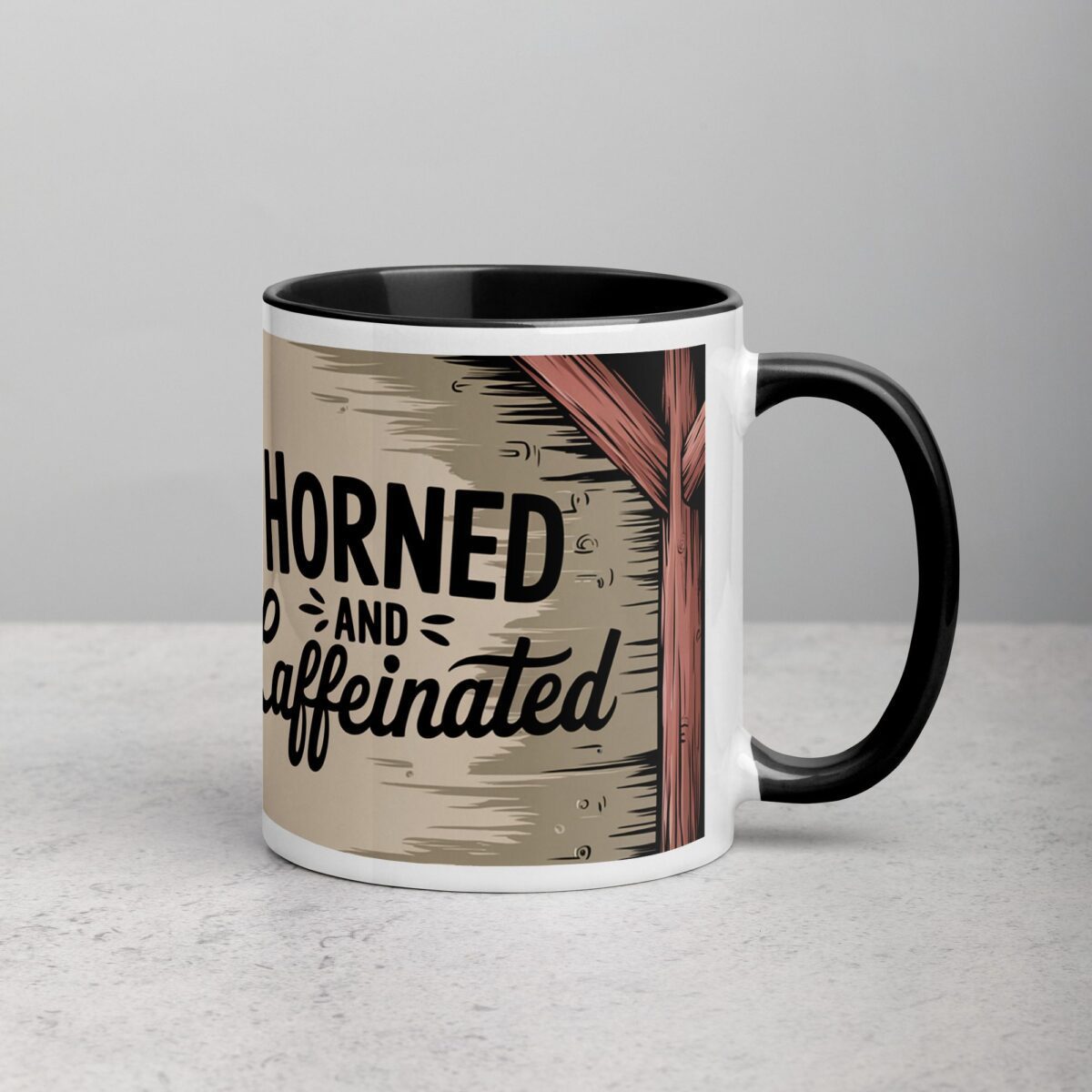 Horned and Caffeinated Goat Coffee Mug - Image 3