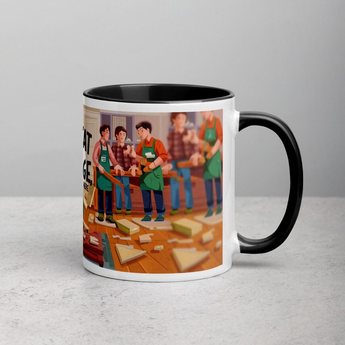 The Cat Is in Charge, We Just Live Here Mug - Image 3