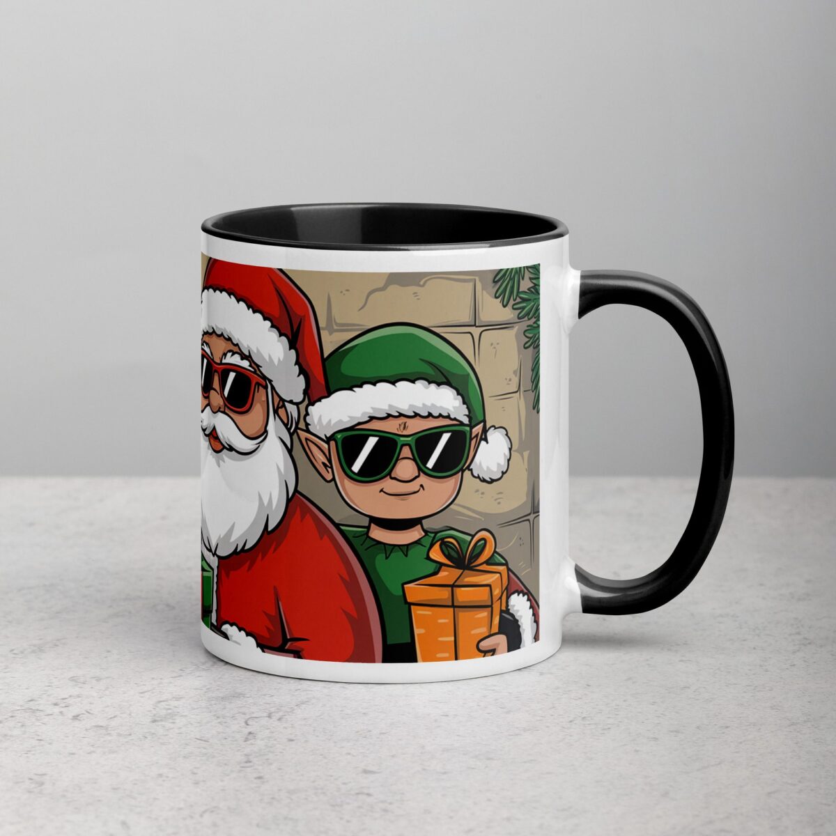 Gangsta Wrapper Christmas Santa Mug - Image 3