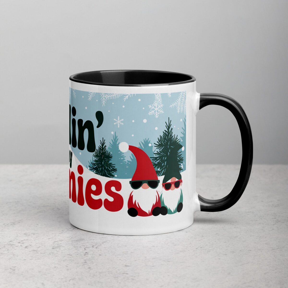 Chillin’ with My Gnomies Christmas Mug - Image 3
