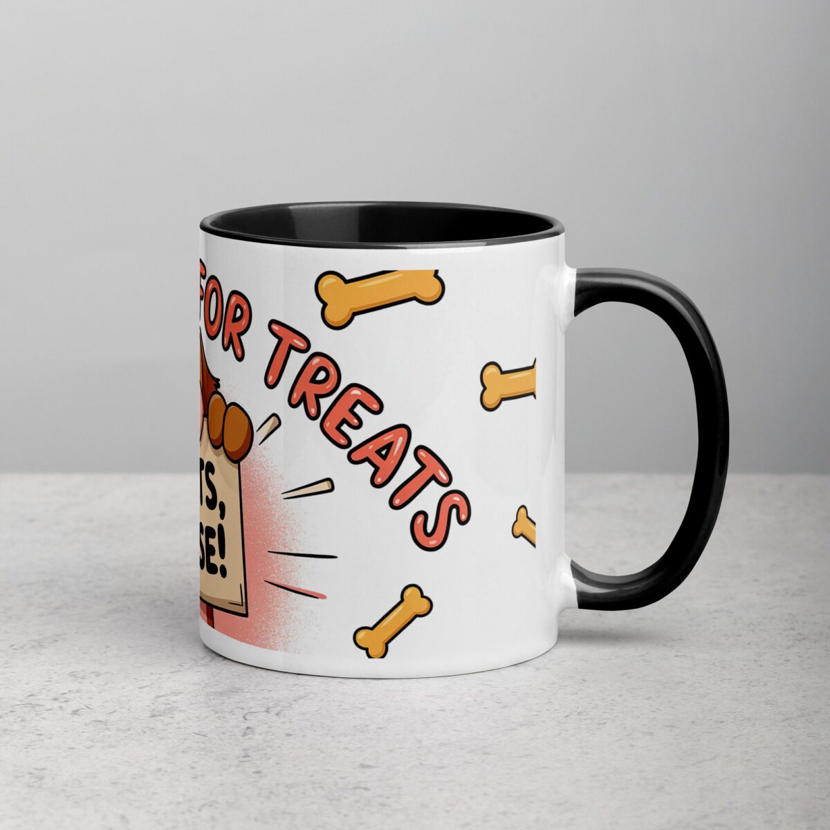 Will Work for Treats Dog Coffee Mug - Image 3