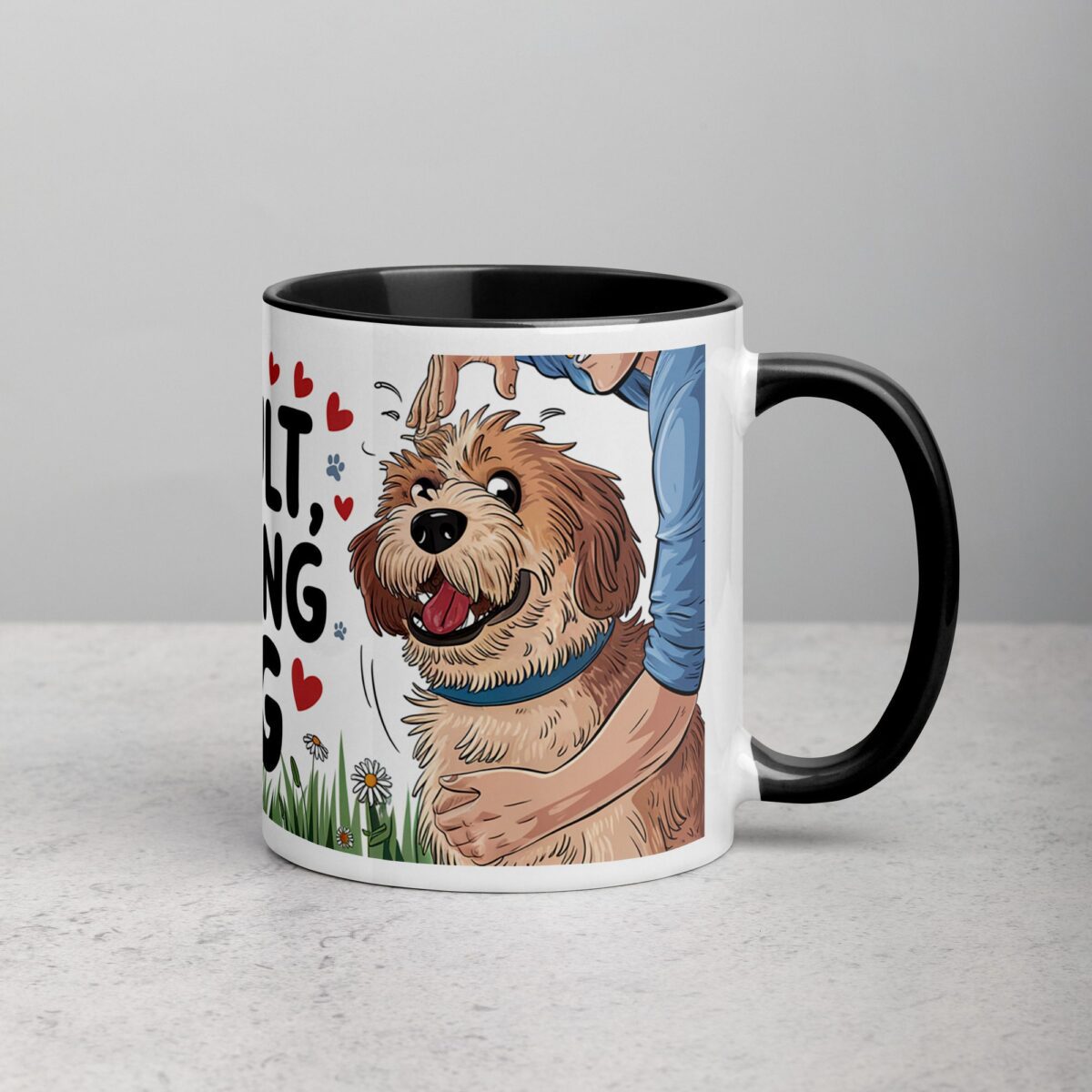 Can’t Adult, Busy Petting My Dog Mug - Image 3