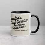Grandpa’s Taxi Service: Free Rides, Endless Advice Mug - Image 3
