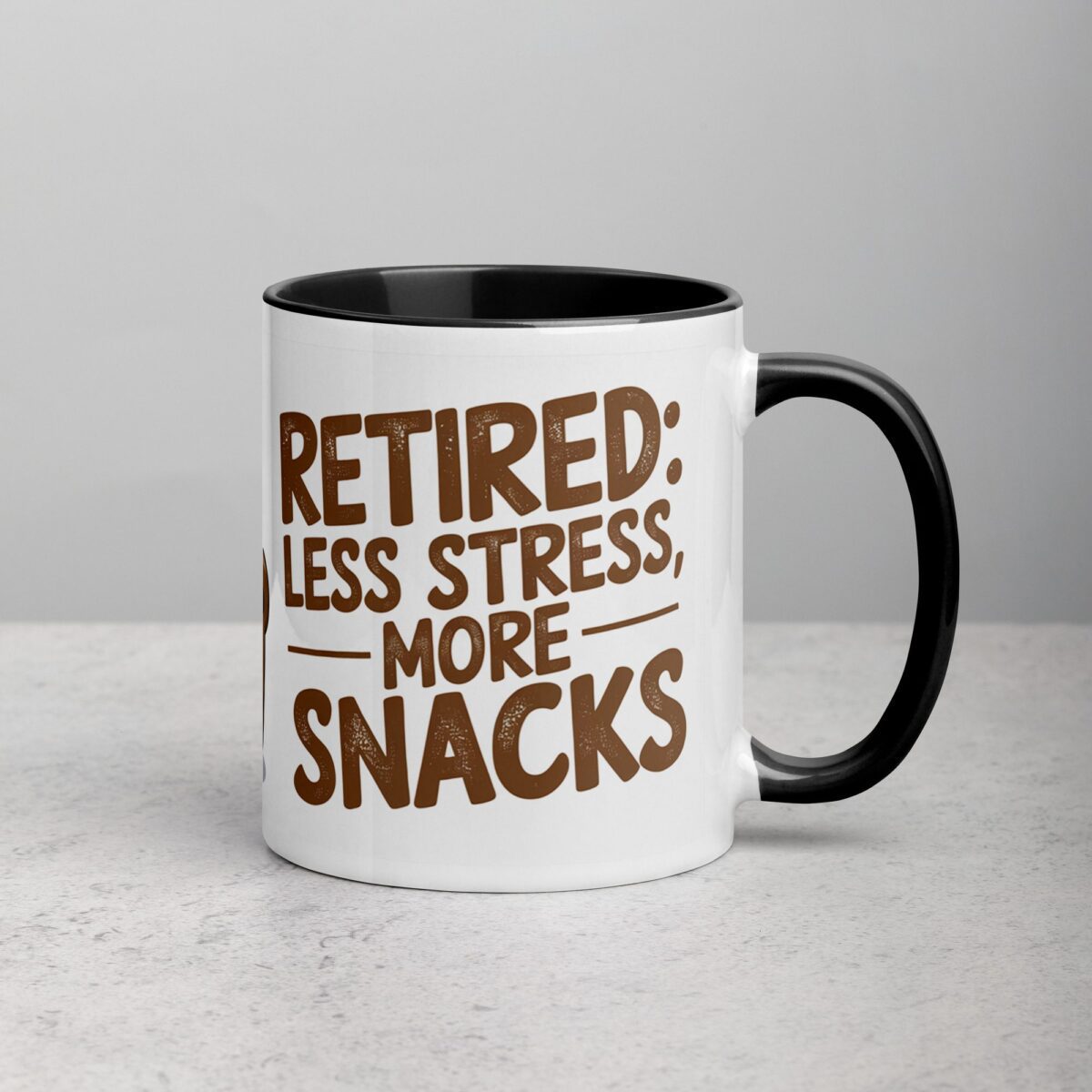 Retired: Less Stress, More Snacks Coffee Mug - Image 3