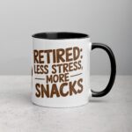 Retired: Less Stress, More Snacks Coffee Mug - Image 3