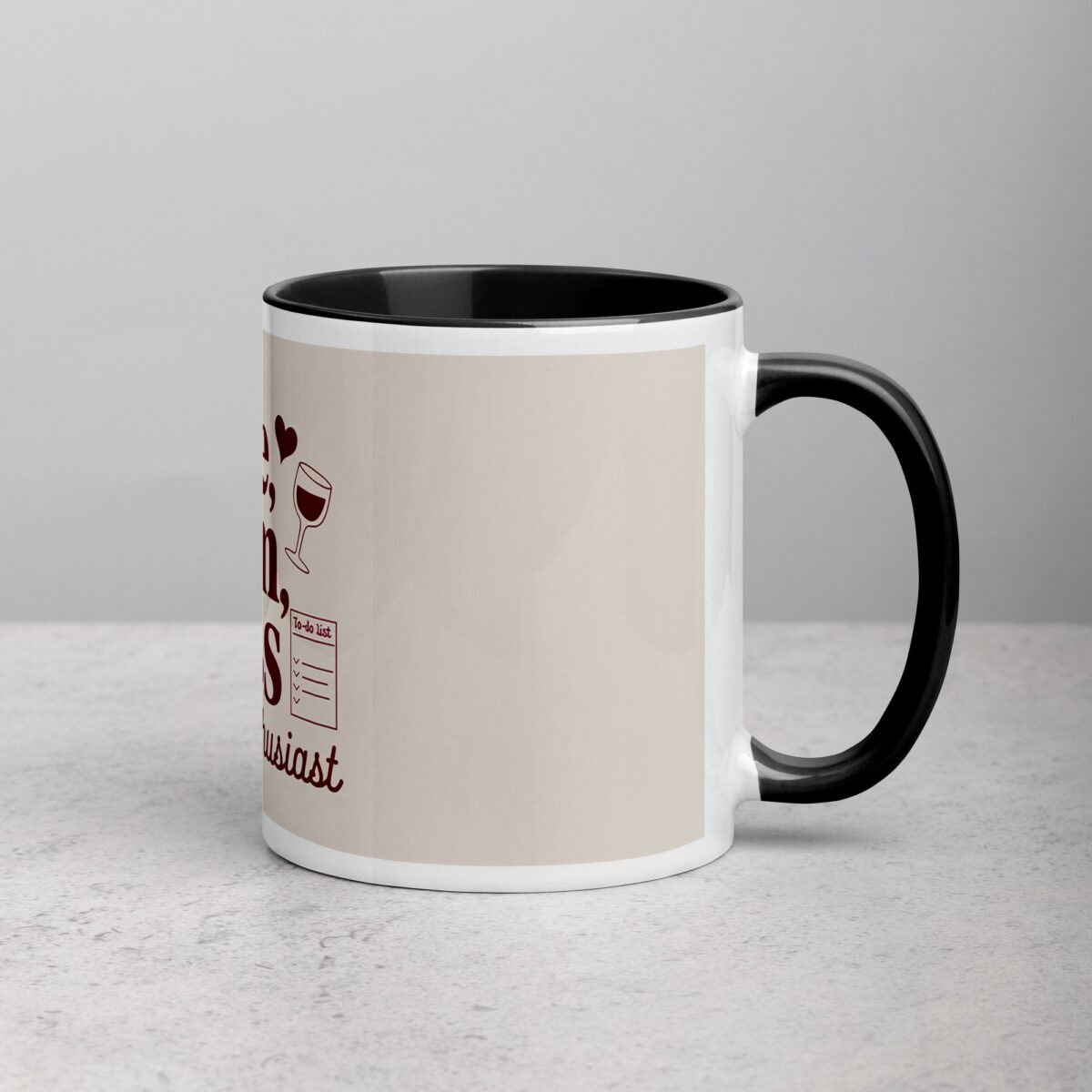 Wife, Mom, Boss, Wine Enthusiast Coffee Mug - Image 3