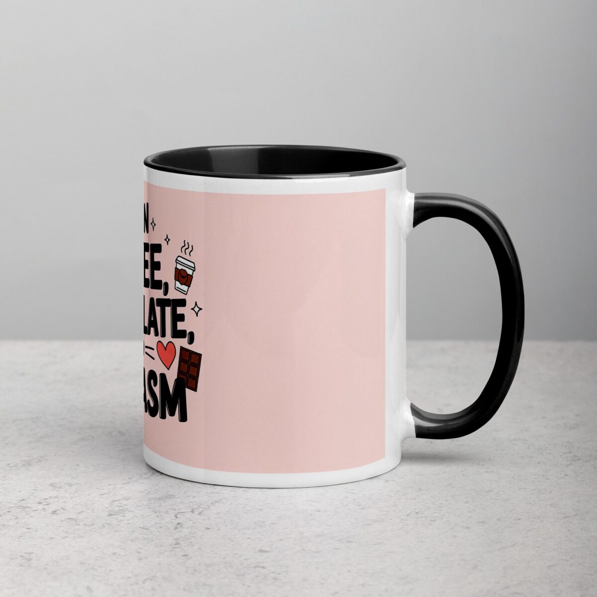 I Run on Coffee, Chocolate, and Sarcasm Coffee Mug - Image 3