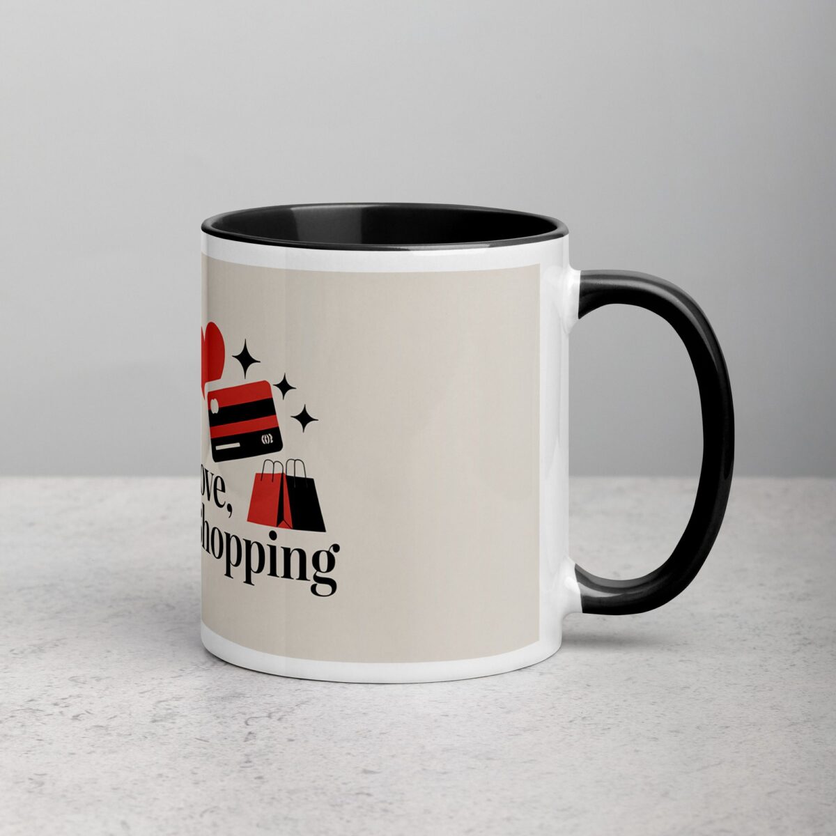 Wife: Unlimited Love, Unlimited Shopping Coffee Mug - Image 3