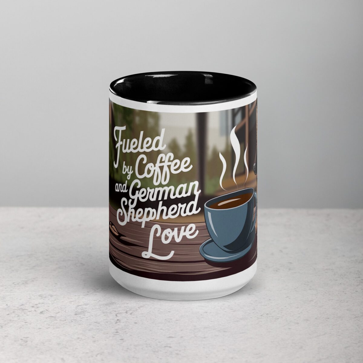 Fueled by Coffee and German Shepherd Love Mug - Image 4