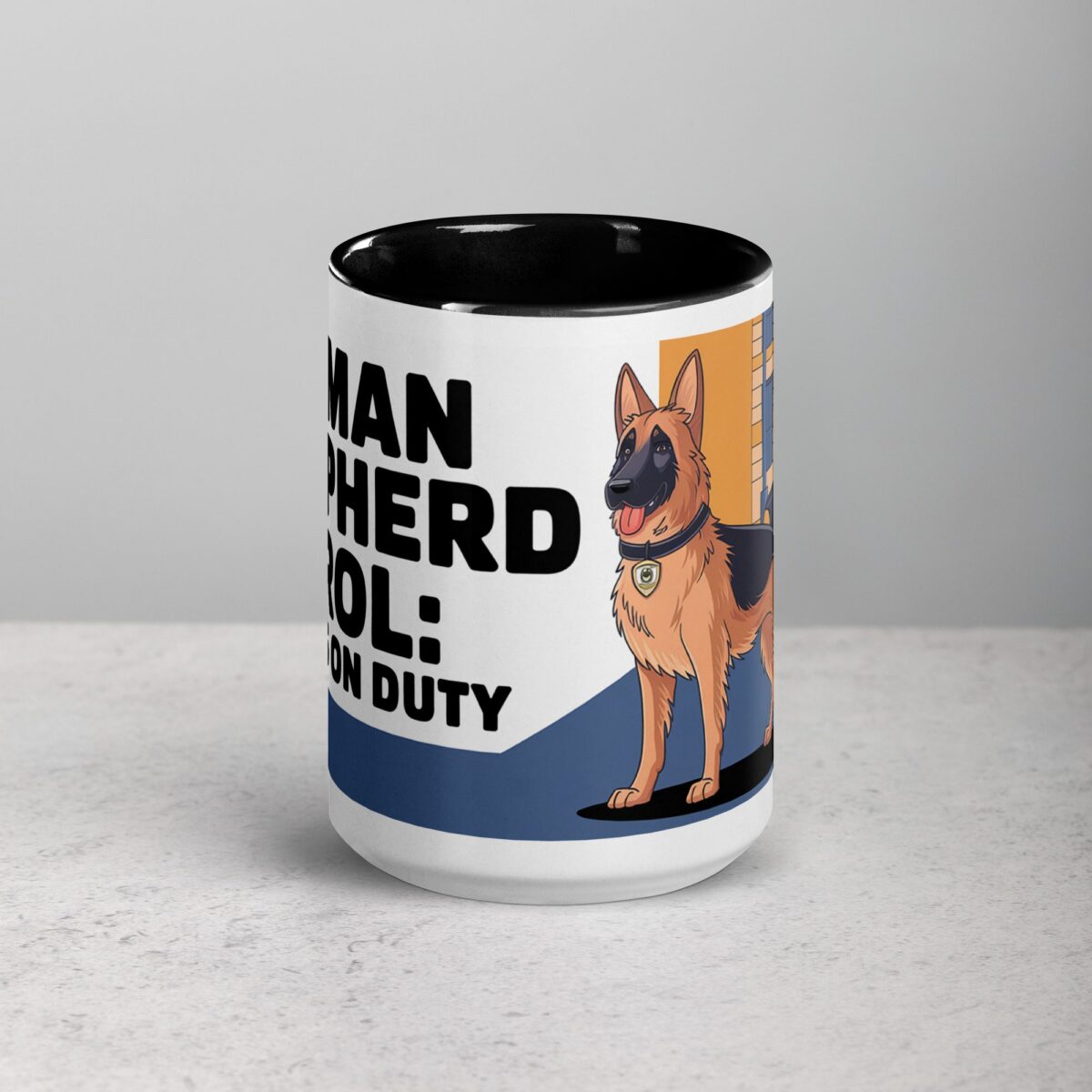 German Shepherd Patrol: Always on Duty Coffee Mug - Image 4