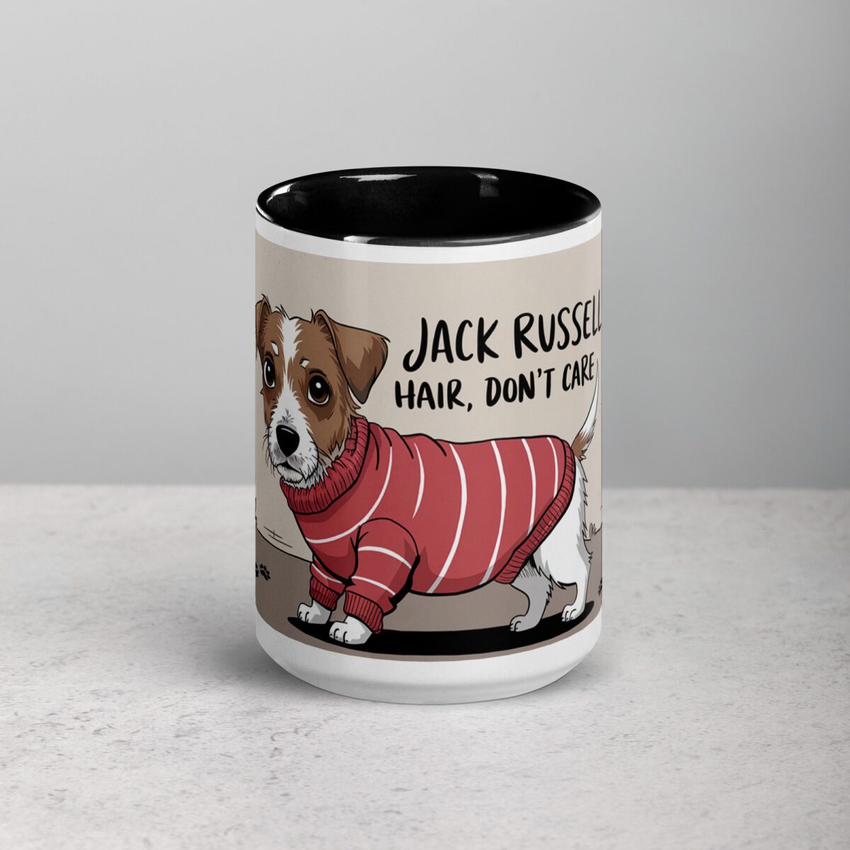 Jack Russell Hair, Don’t Care Coffee Mug - Image 4