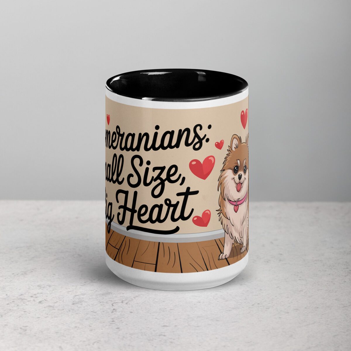 Pomeranians: Small Size, Big Heart Coffee Mug - Image 4
