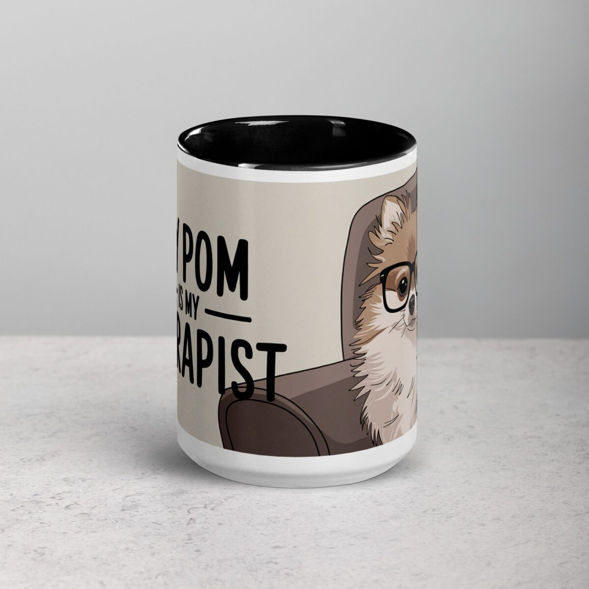 My Pom Is My Therapist Coffee Mug - Image 4