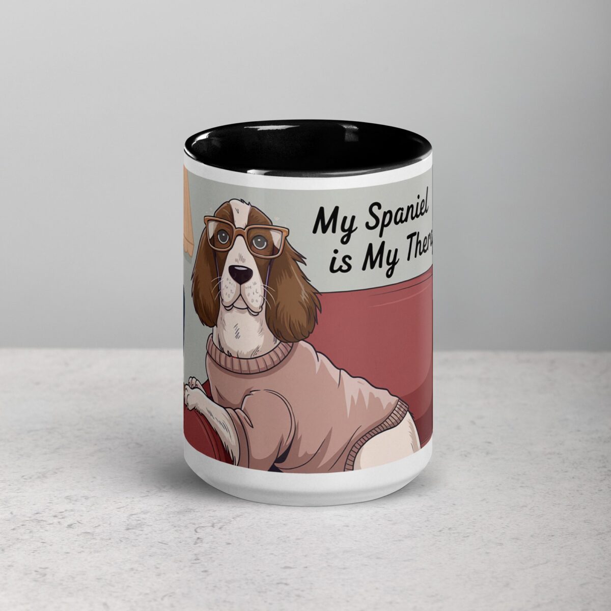 My Spaniel Is My Therapist Coffee Mug - Image 4