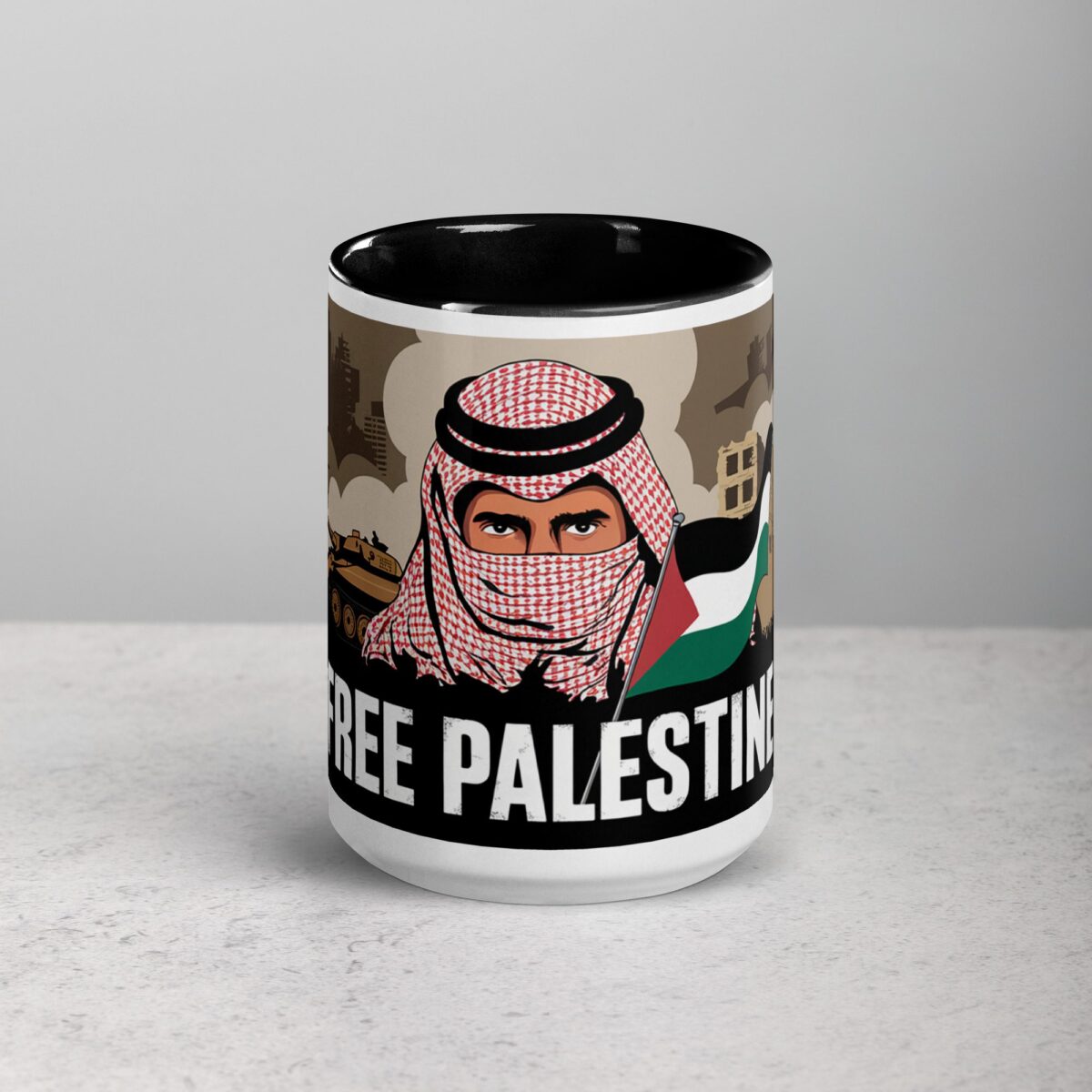 Free Palestine Freedom Fighter Mug - Image 4