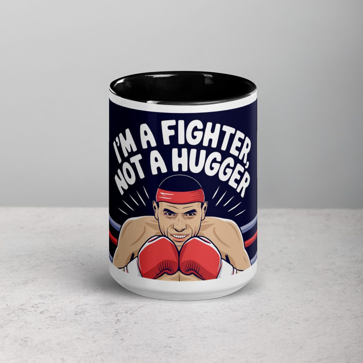 I’m a Fighter, Not a Hugger Boxing Mug - Image 4
