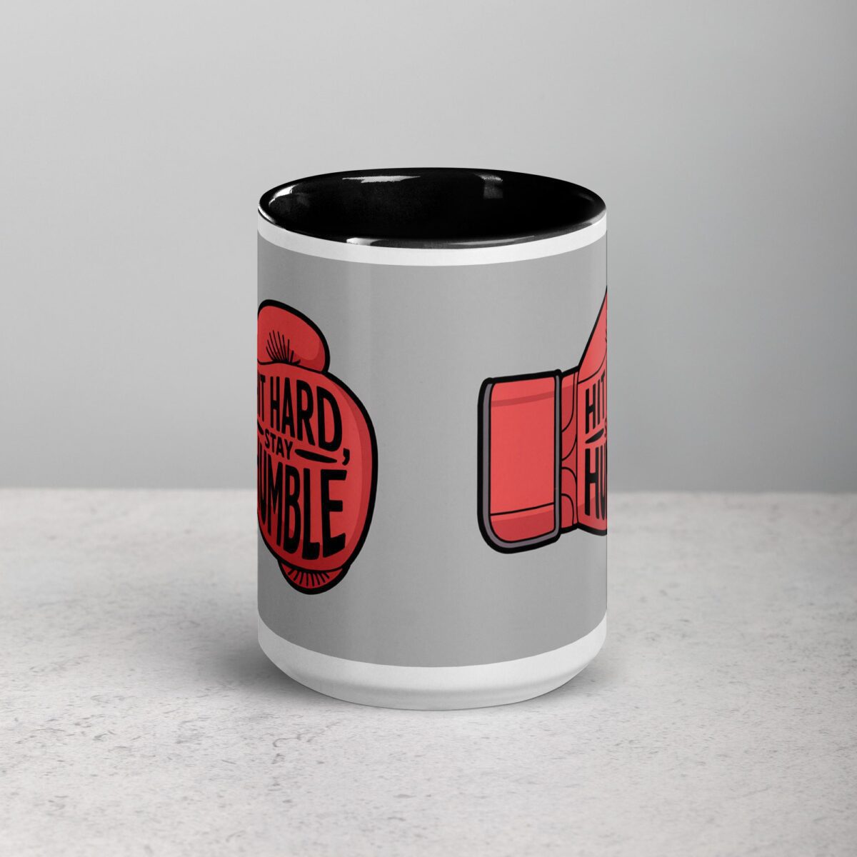 Hit Hard, Stay Humble Boxing Mug - Image 4