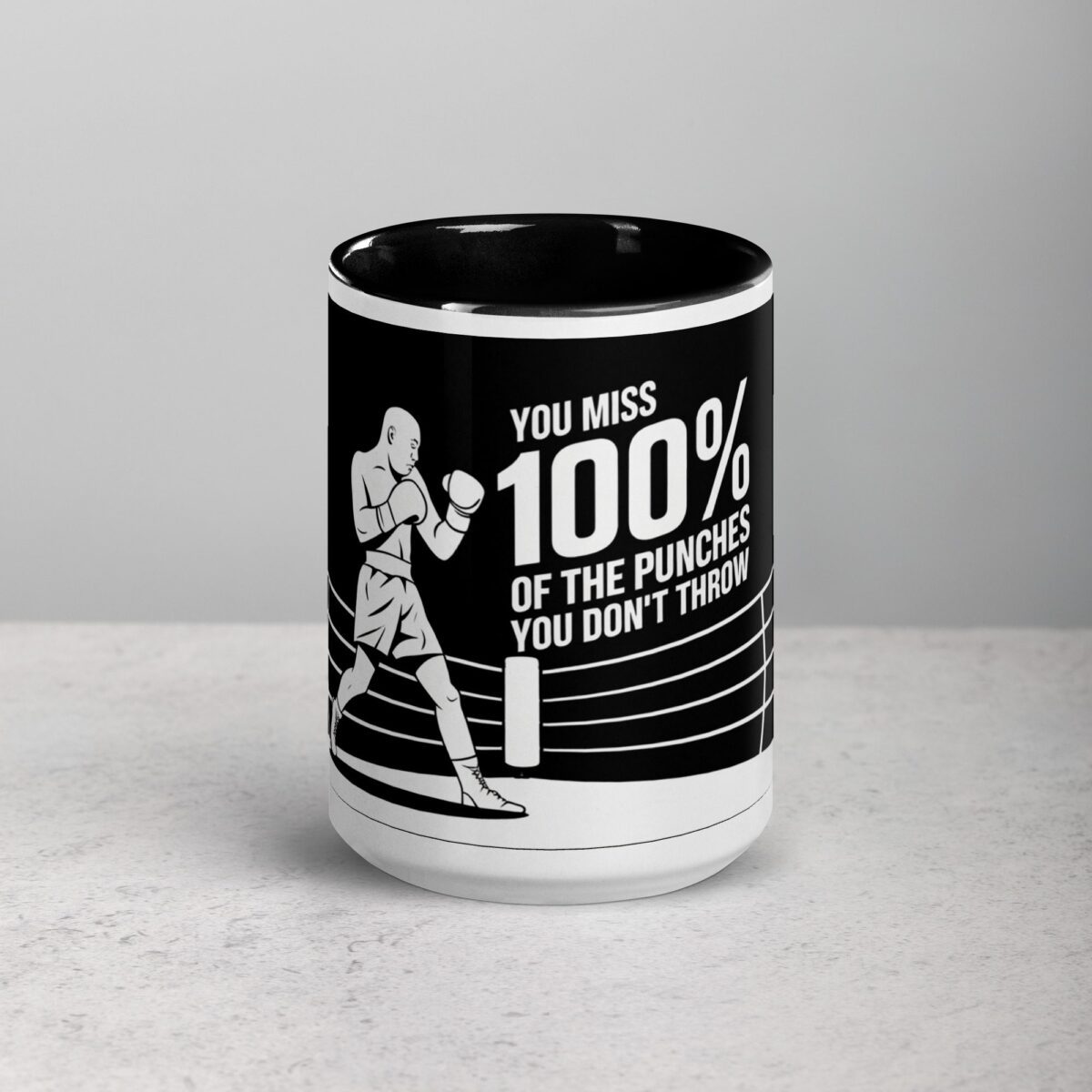 You Miss 100% of the Punches You Don’t Throw Boxing Mug - Image 4