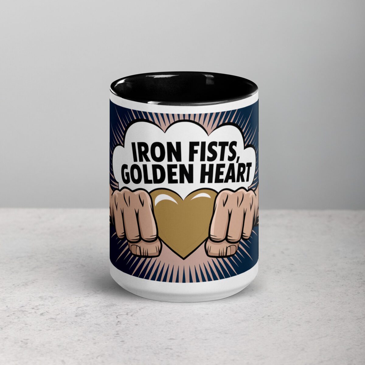 Iron Fists, Golden Heart Boxing Mug - Image 4