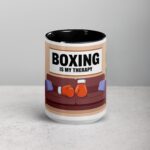 Boxing is My Therapy Coffee Mug & Tea Cup - Image 4