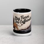 Stay Fierce, Stay Caffeinated Lion Coffee Mug - Image 4