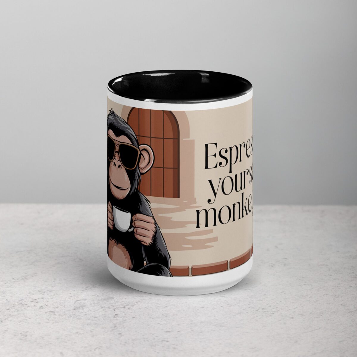 Espresso Yourself, Monkey Style Coffee Mug - Image 4