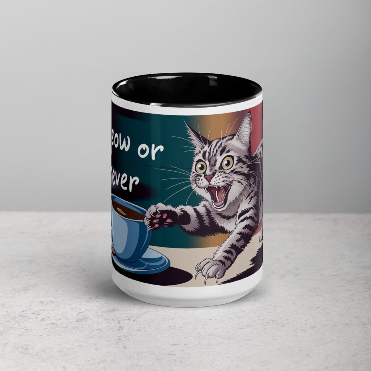 Meow or Never Coffee Mug & Tea Cup - Image 4