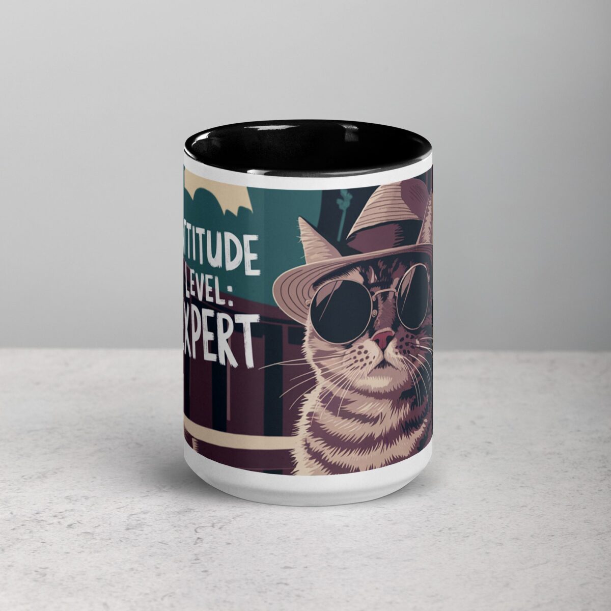 Cattitude Level: Expert Coffee Mug - Image 4
