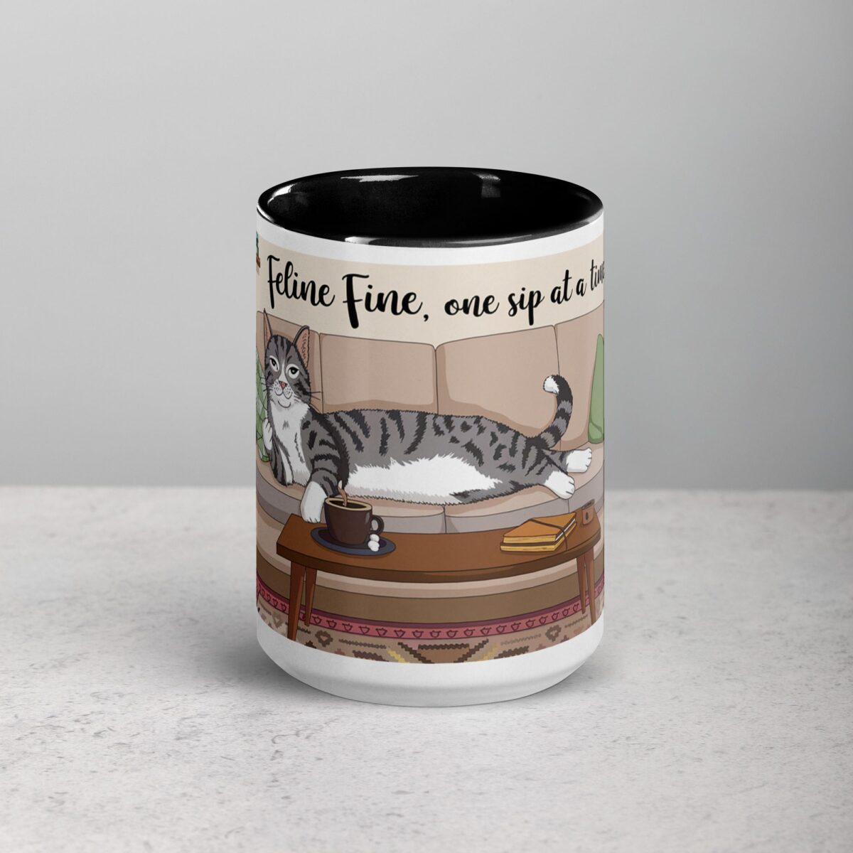 Feline Fine, One Sip at a Time Cat Mug - Image 4