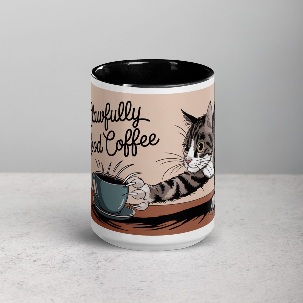 Clawfully Good Coffee Cat Mug - Image 4