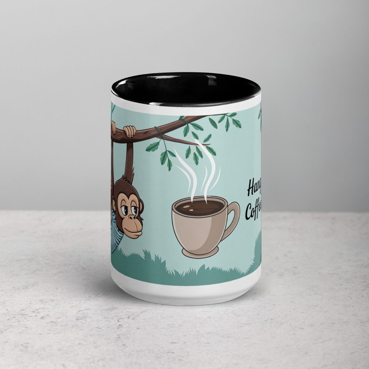 Hang in There, Coffee’s Coming! Monkey Mug - Image 4