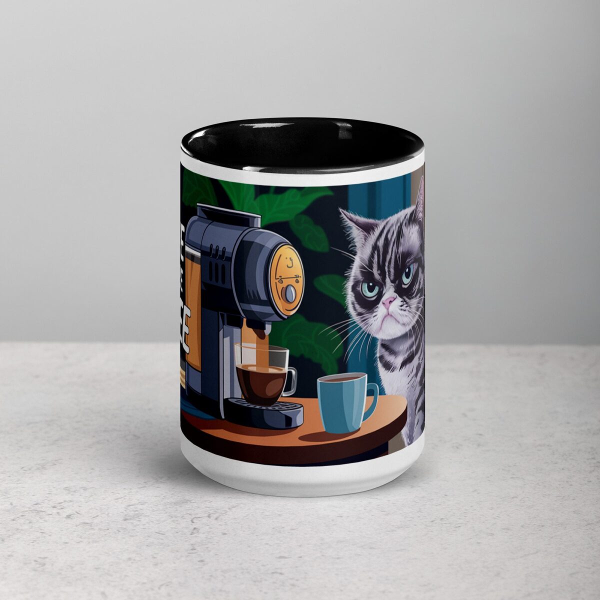 No Talkie Before Coffee Cat Mug - Image 4