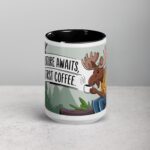 Adventure Awaits, But First Coffee Moose Mug - Image 4