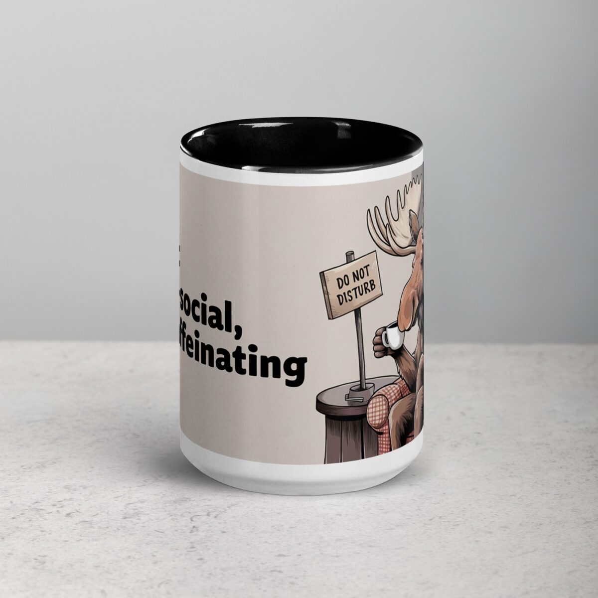 I’m Not Antler-Social, Just Caffeinating Moose Mug - Image 4