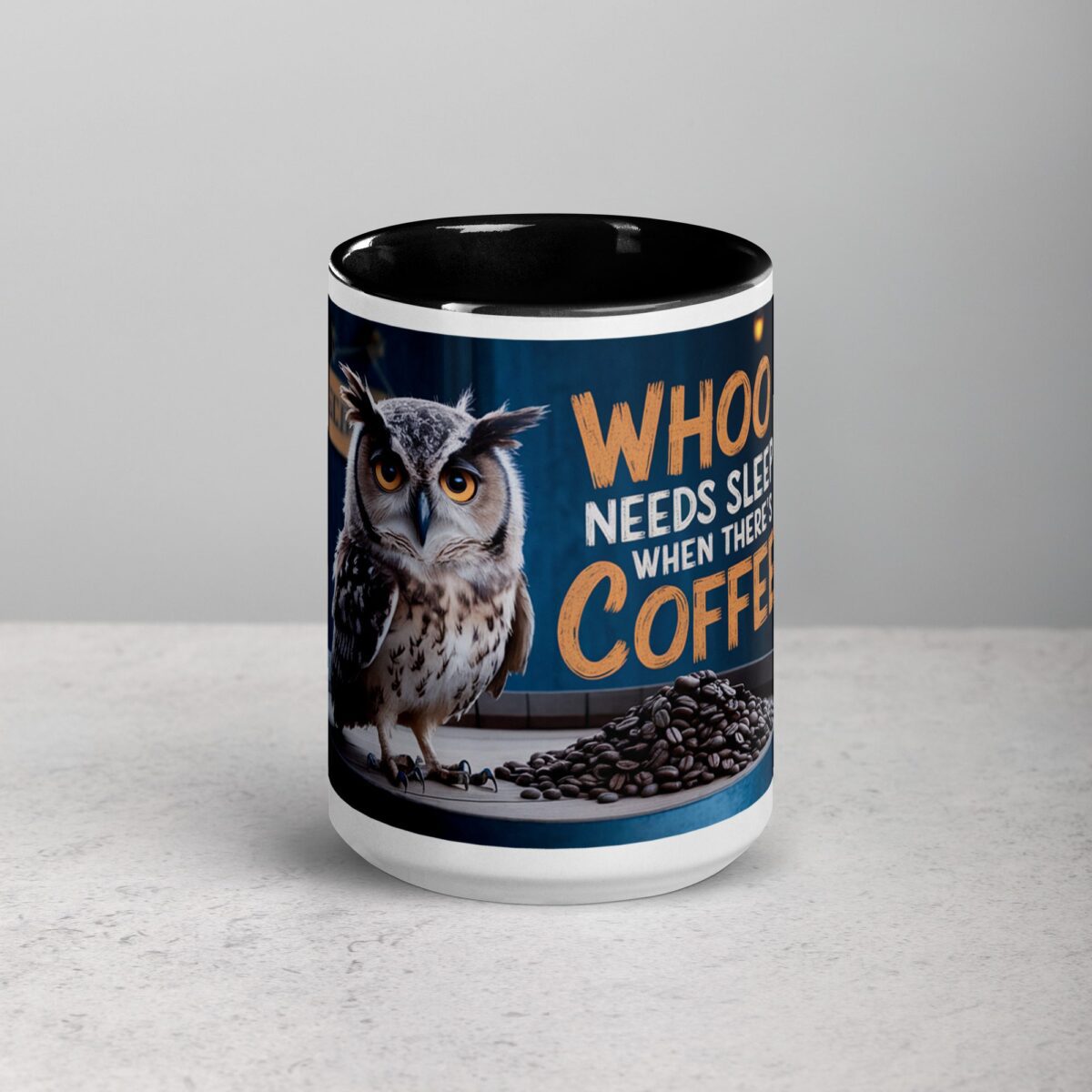 Whoo Needs Sleep When There's Coffee? Owl Mug - Image 4