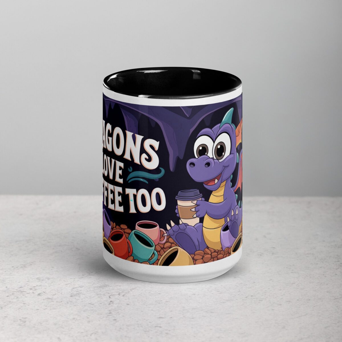 Dragons Love Coffee Too Mug - Image 4