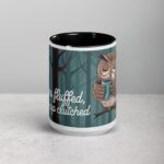 Feathers Fluffed, Coffee Cup Clutched Owl Mug - Image 4