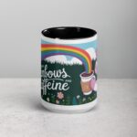 Powered by Rainbows and Caffeine Unicorn Mug - Image 4
