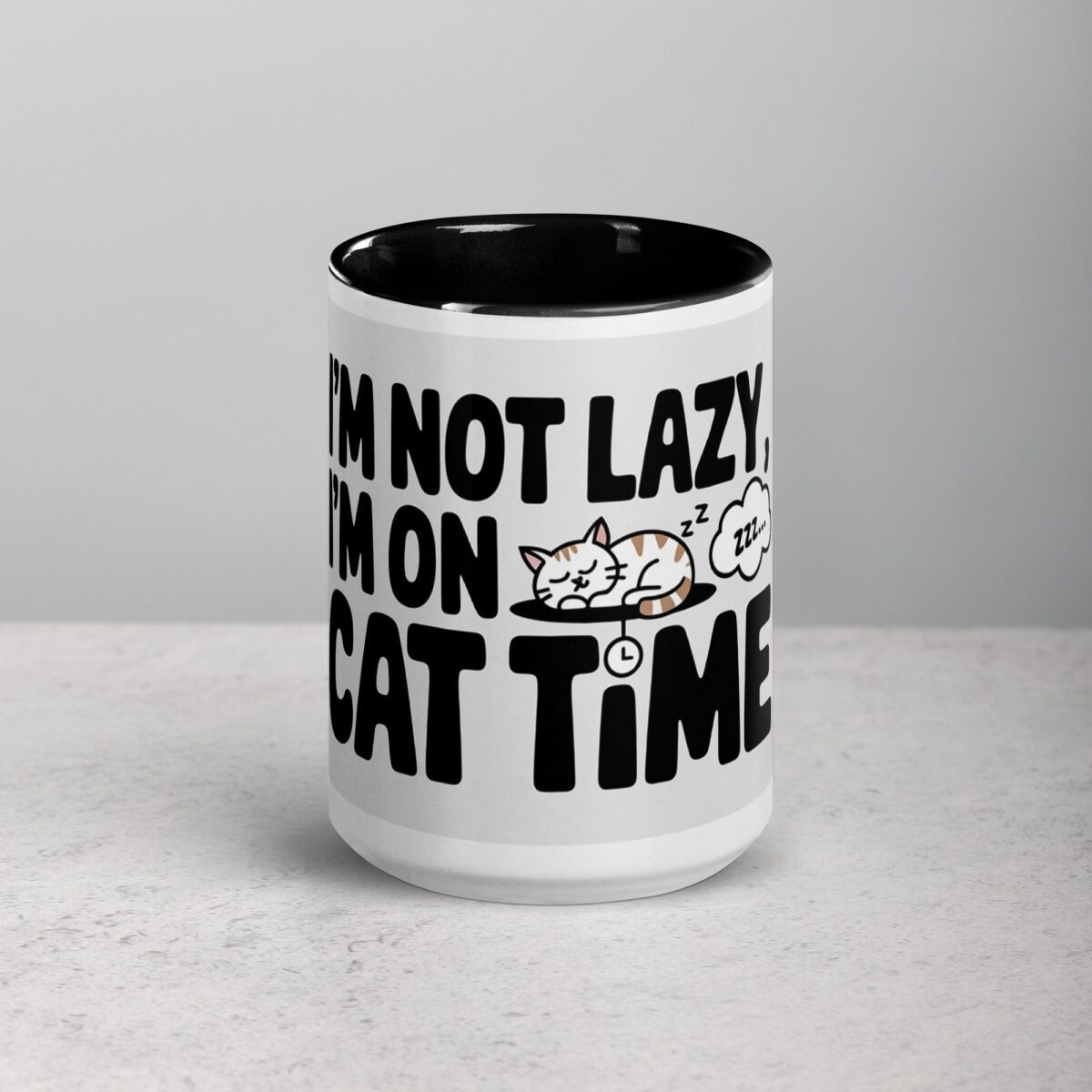 I’m Not Lazy, I’m on Cat Time Coffee Mug - Image 4