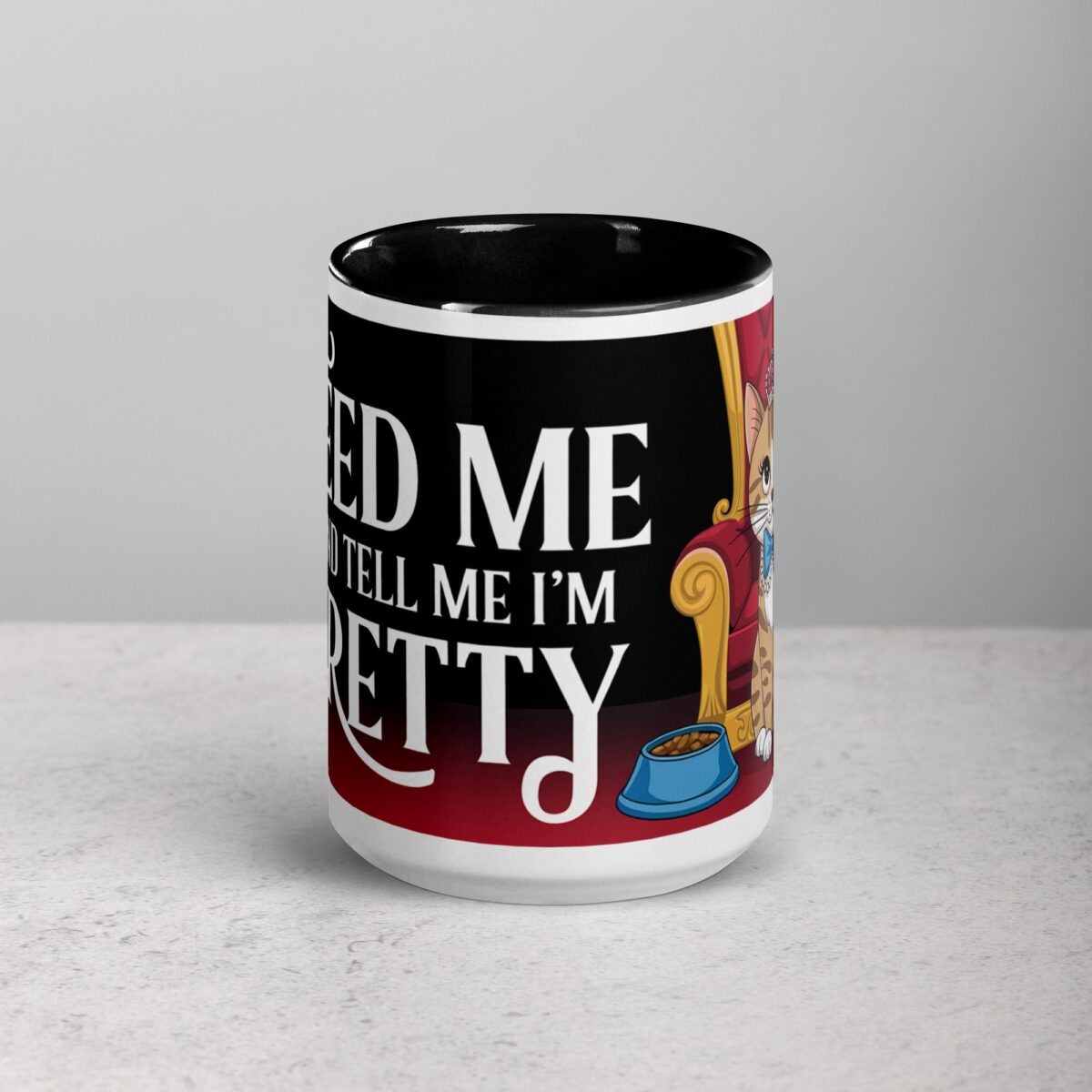 Feed Me and Tell Me I’m Pretty Cat Mug - Image 4