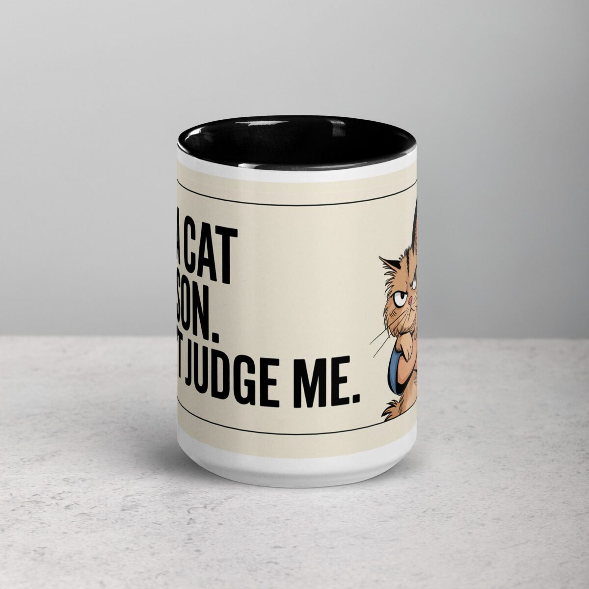 I’m a Cat Person. Don’t Judge Me Mug - Image 4