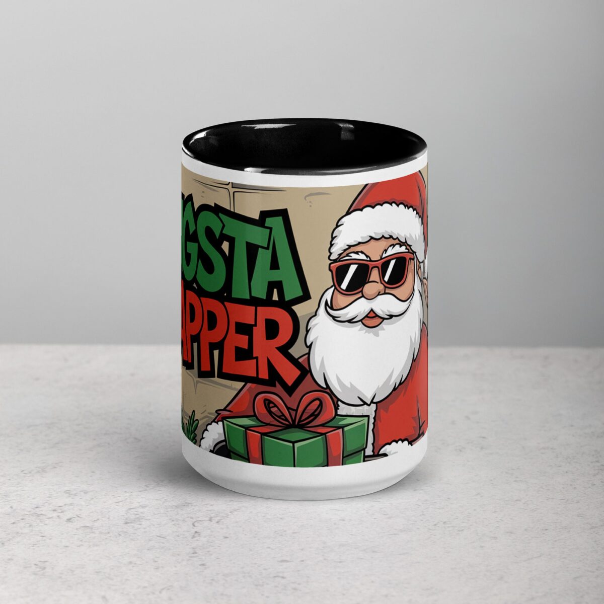 Gangsta Wrapper Christmas Santa Mug - Image 4